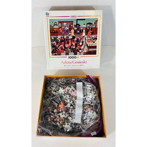 Quilts Jigsaw Puzzle 1000 Pcs Complete Arlette Rose Gosieski Crafts Sewing - Picture 4 of 6